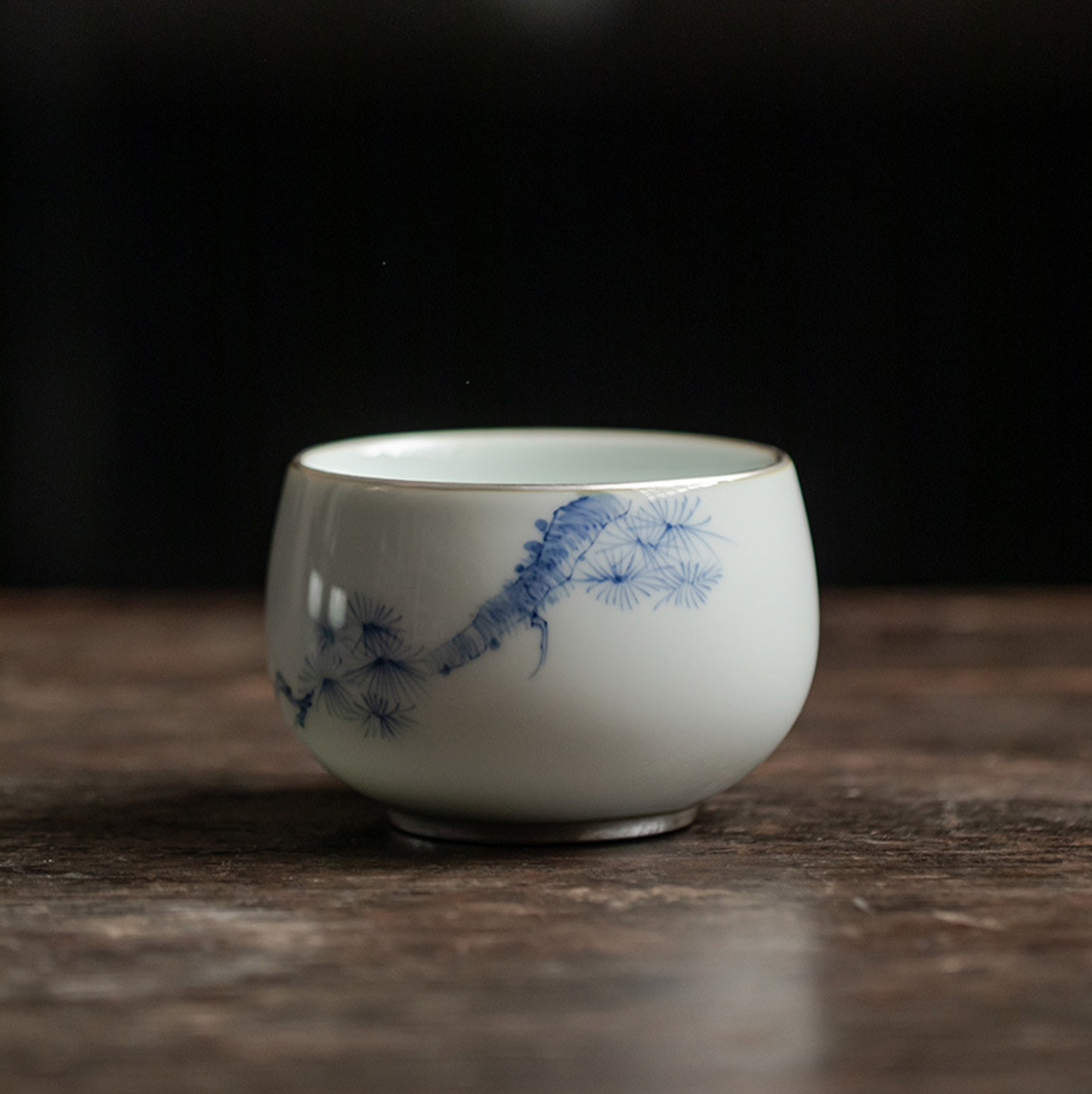 Qing Hua Bamboo Round Tea Cup