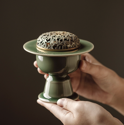 Yue Kiln Tall Incense Burner