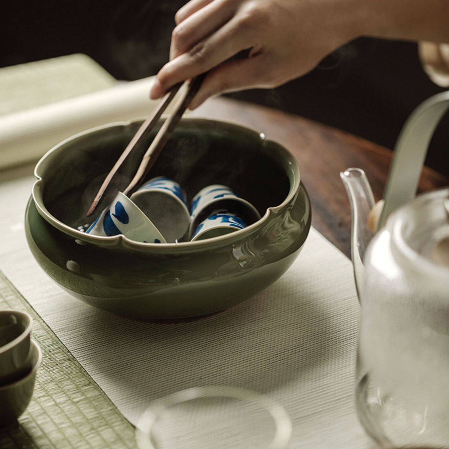 Yue Kiln Flower Mouth Large Tea Washer