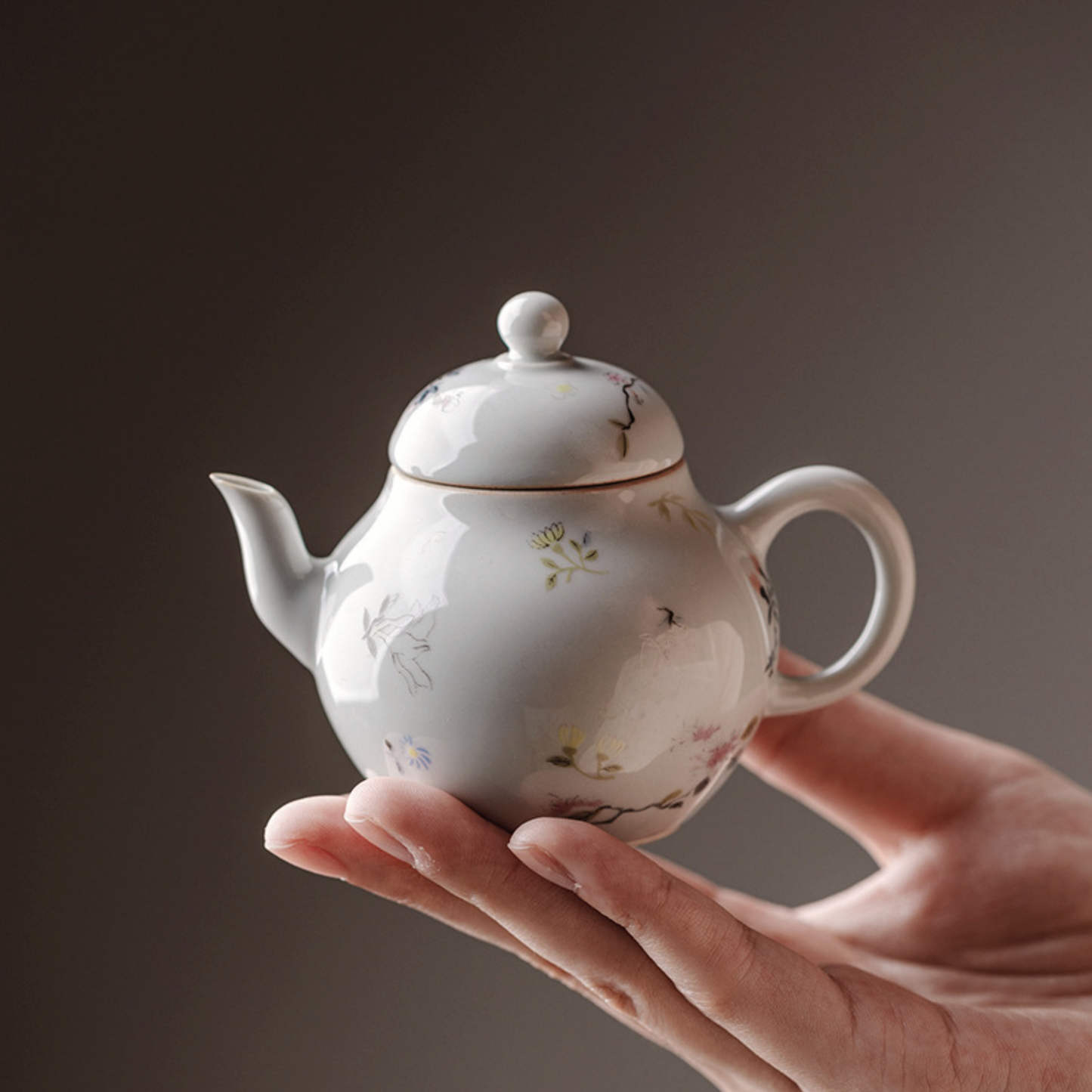 Gu Qing Small Floral Tea Pot