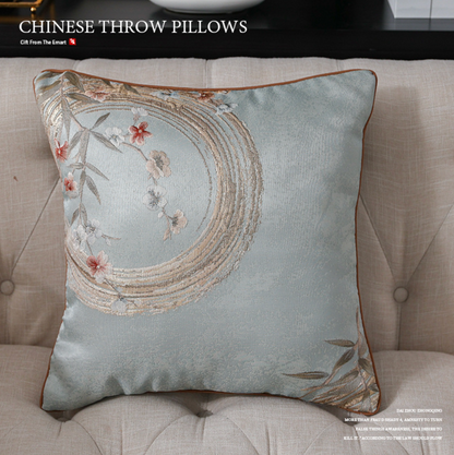 Celestial Garden Embroidery Pillow Cover