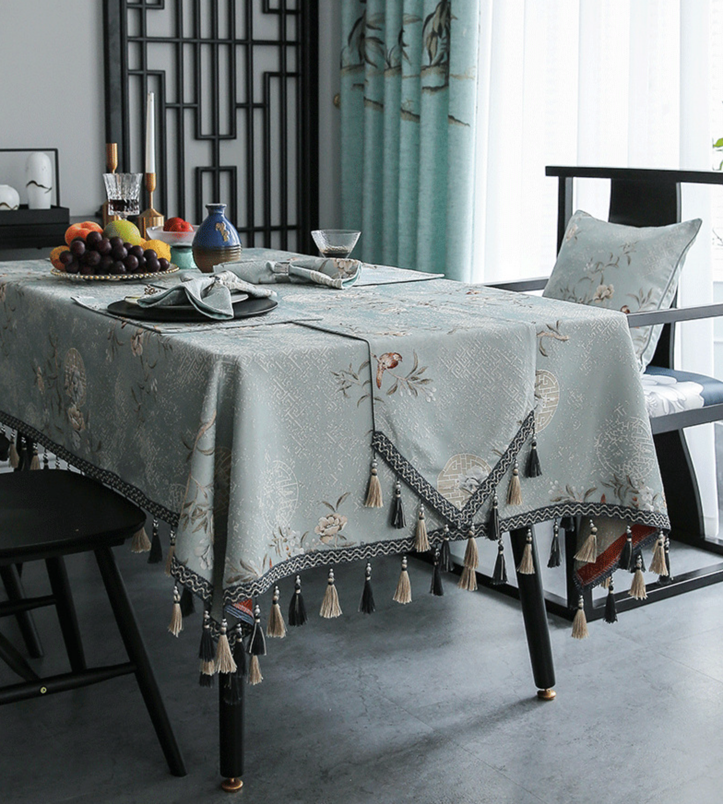 Celestial Garden Embroidery Table Runner