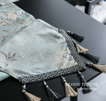 Celestial Garden Embroidery Table Runner