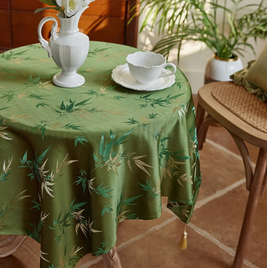 Jade Bamboo Embroidery Table Cloth