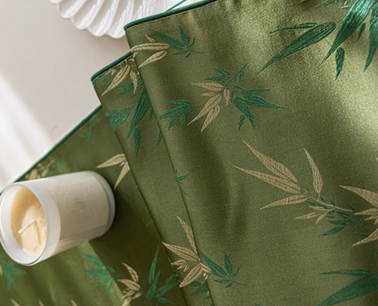 Jade Bamboo Embroidery Table Runner