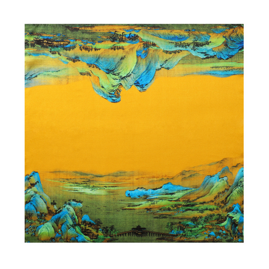 A Thousand Li - Artwork Mulberry Silk Scarf (53cm)