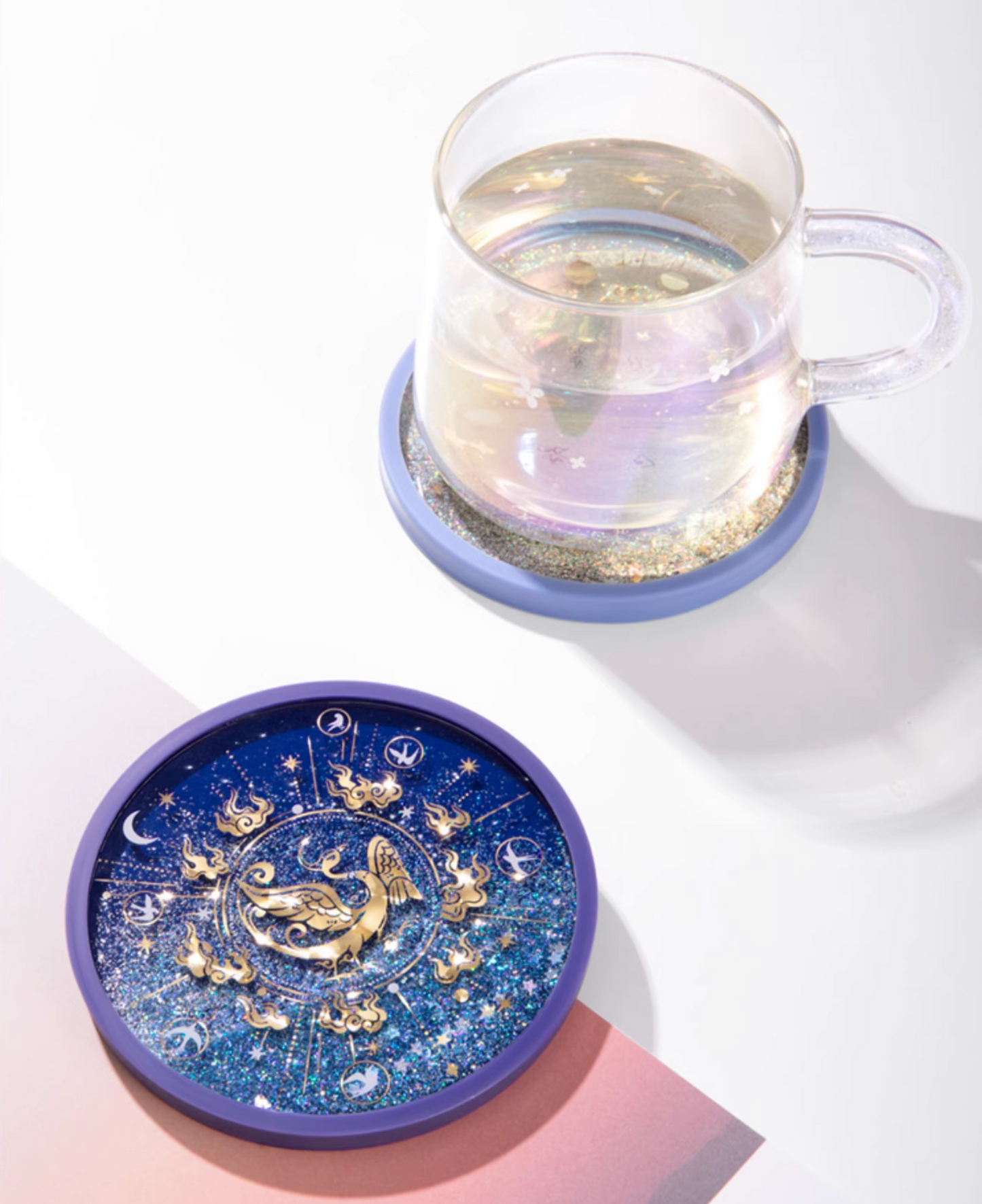 Celestial Golden Bird & Jade Rabbit Coasters Gift Set