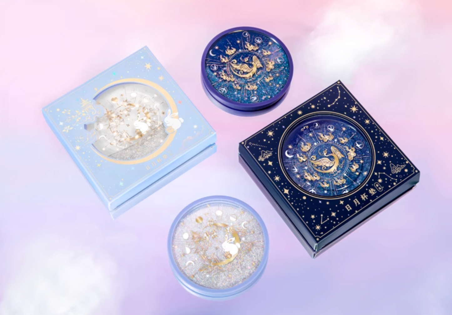 Celestial Golden Bird & Jade Rabbit Coasters Gift Set