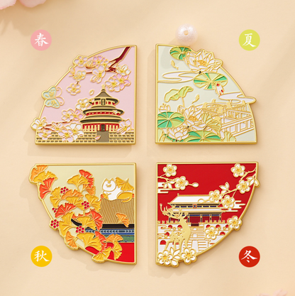 Four Seasons Puzzle Magnets Gift Set