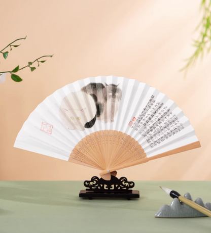 Traditional Chinese Calligraphy Folding Fans Gift Set