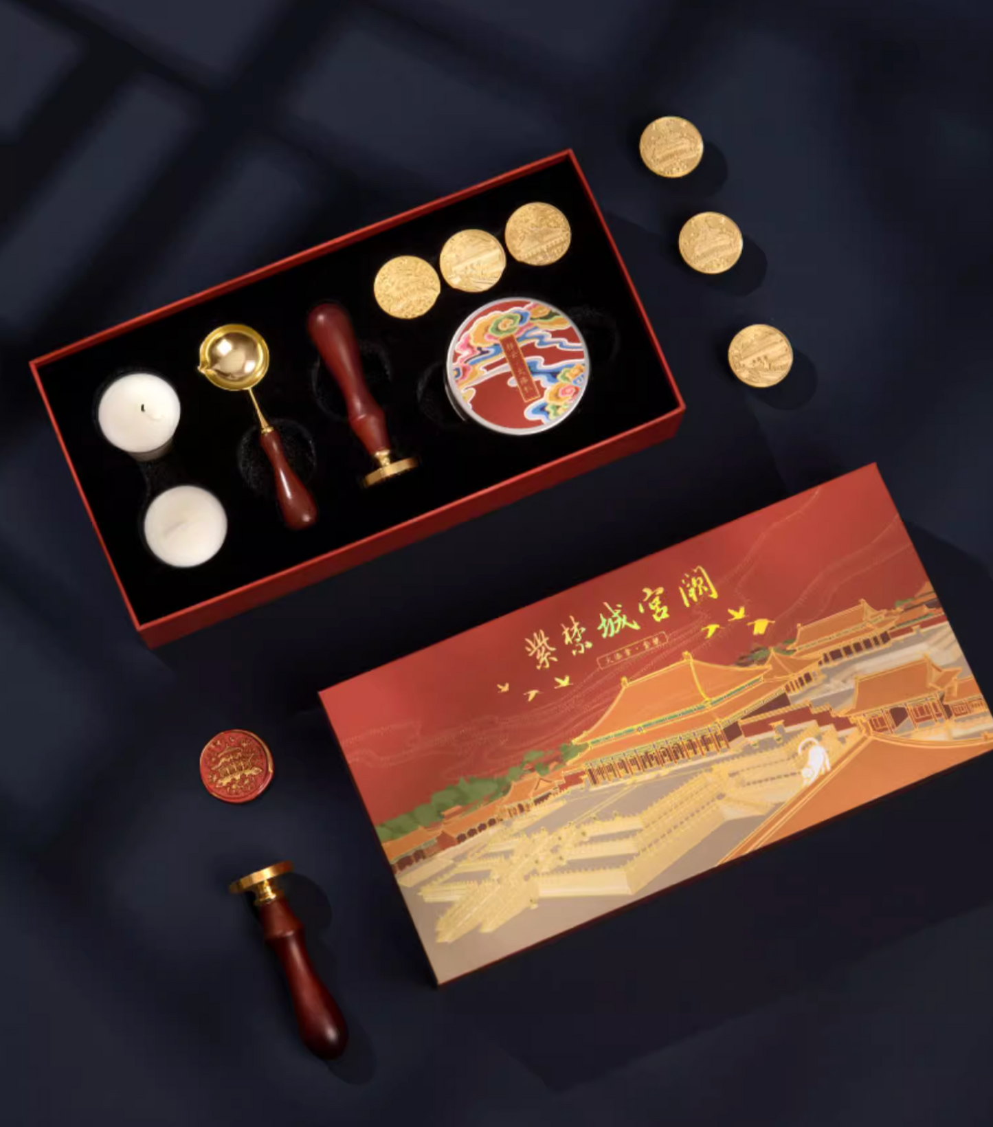 Imperial Buildings Fire Lacquer Seal Gift Set