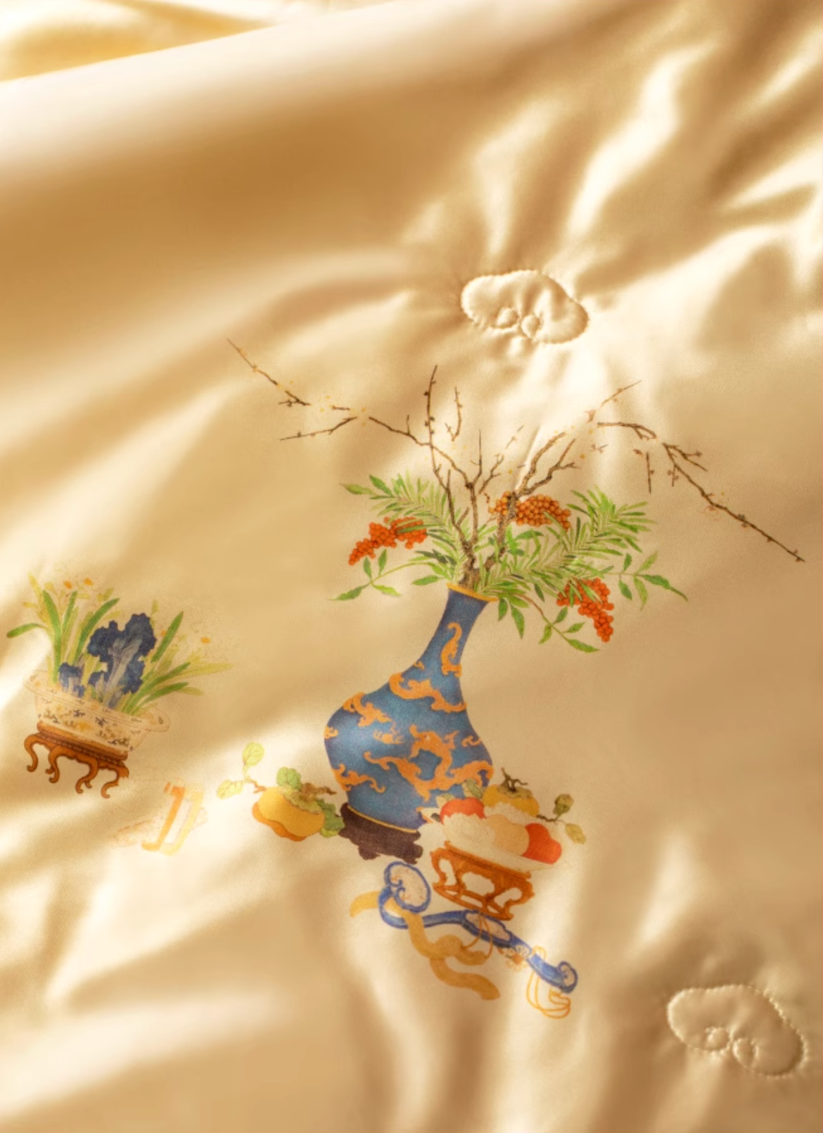 Sui Chao Tu Painting Silk Blanket Gift Set