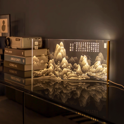 A Thousand Li Artwork Acrylic Lamp Gift Set