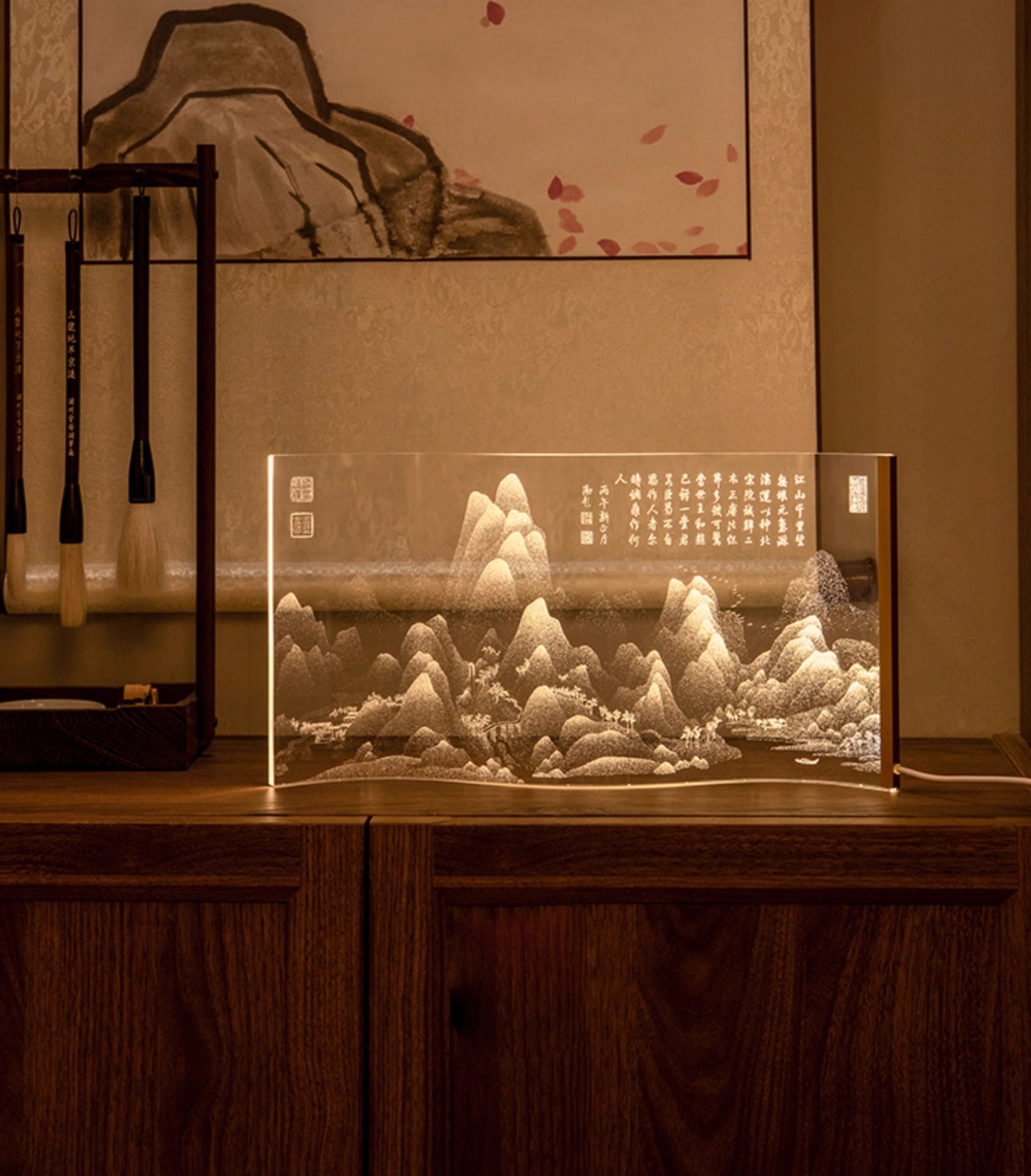 A Thousand Li Artwork Acrylic Lamp Gift Set
