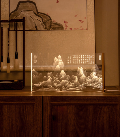 A Thousand Li Artwork Acrylic Lamp Gift Set