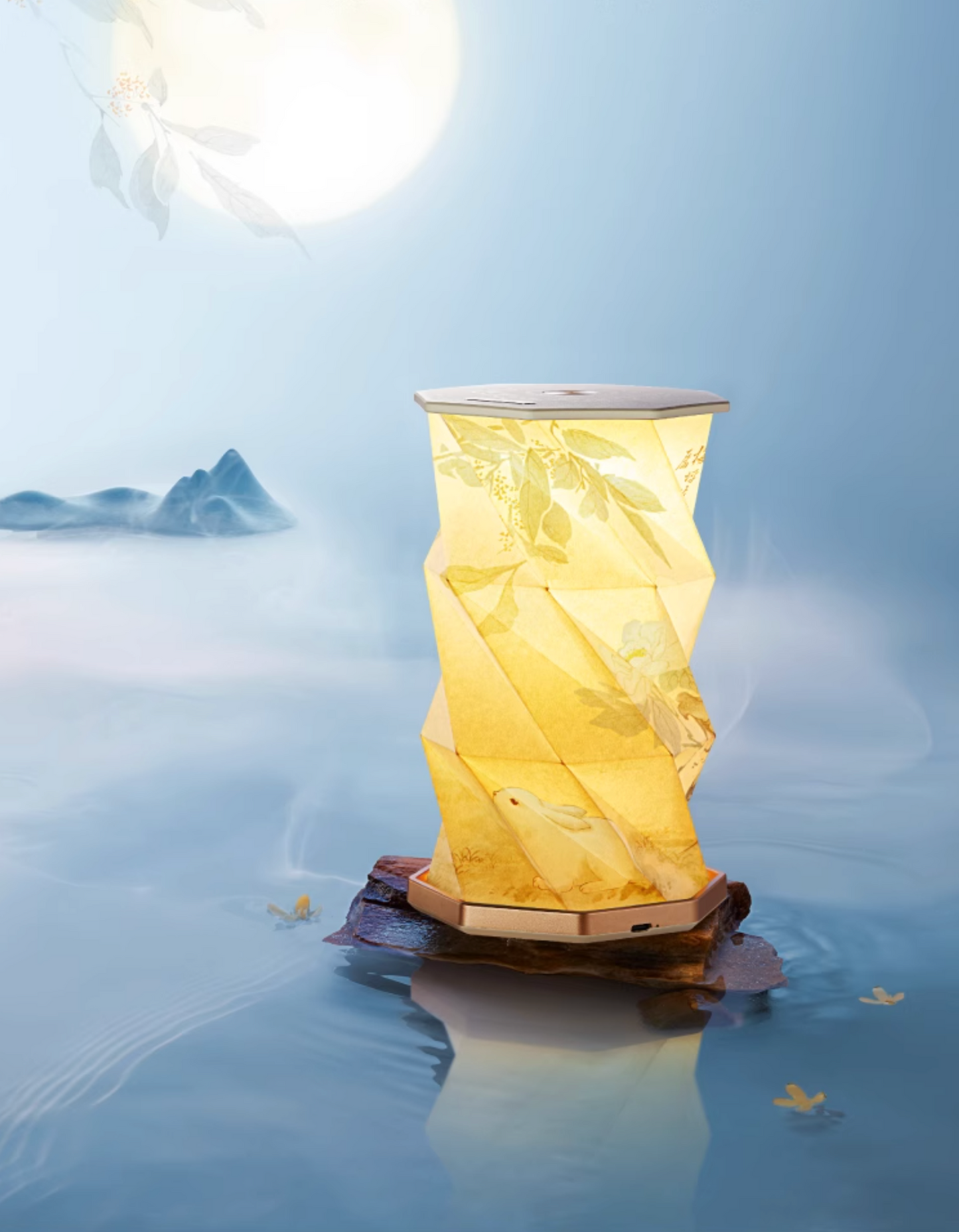 Moonlit Osmanthus Rabbit Night Lamp Gift Set