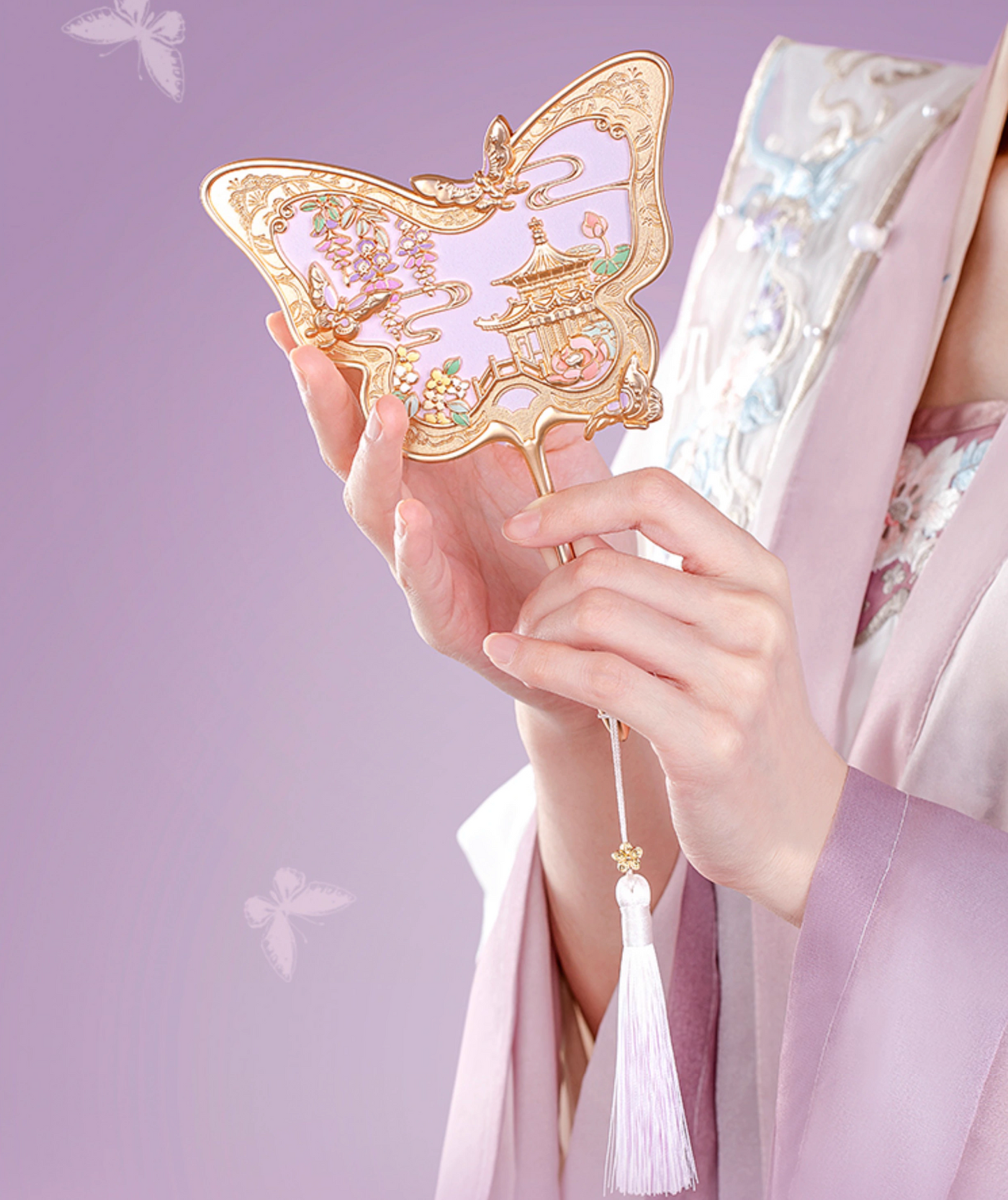 Imperial Garden Butterfly Hand-Held Mirror Gift Set