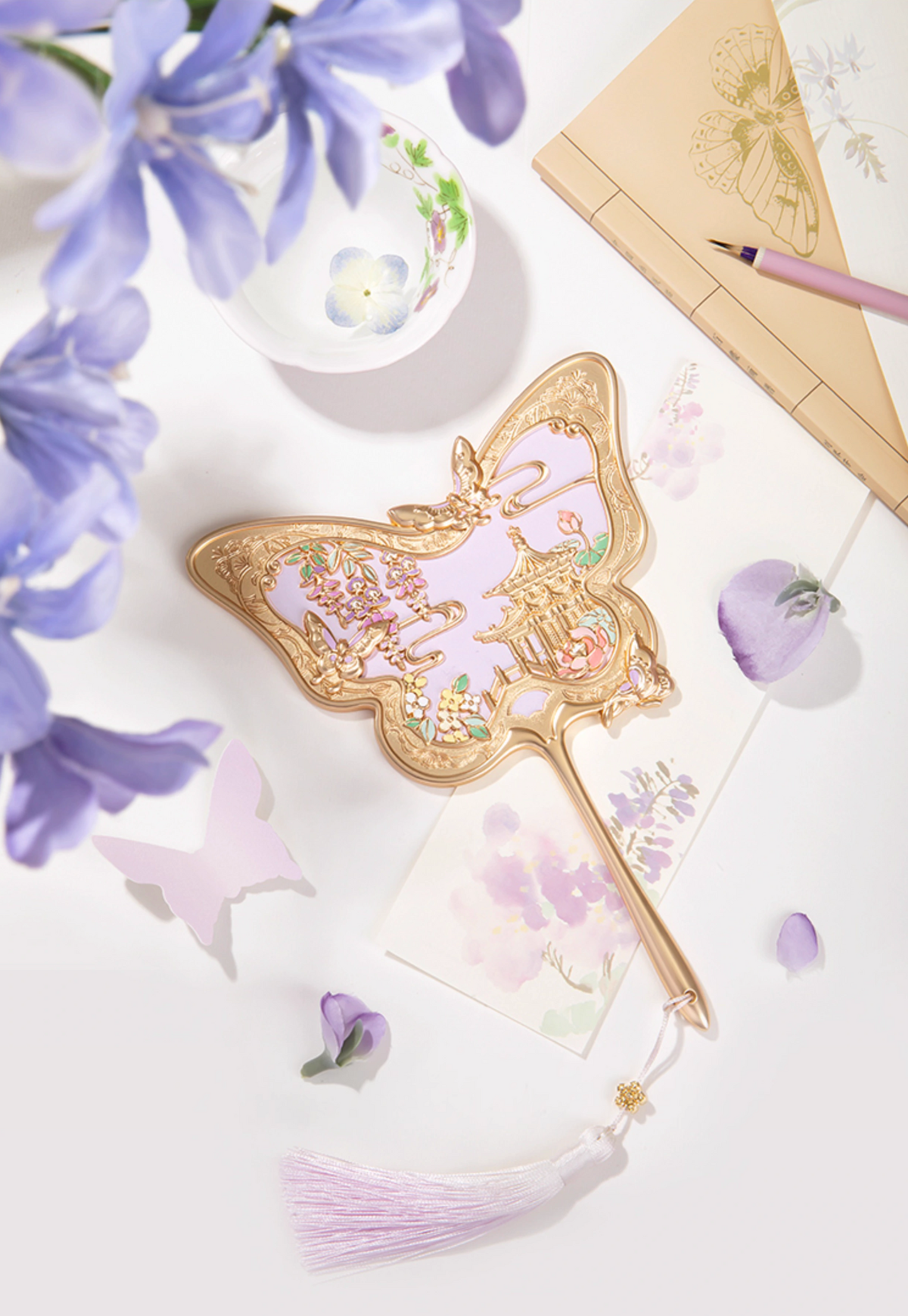 Imperial Garden Butterfly Hand-Held Mirror Gift Set