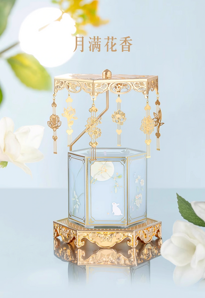 Floral God Carousel Lantern Candle Gift Set
