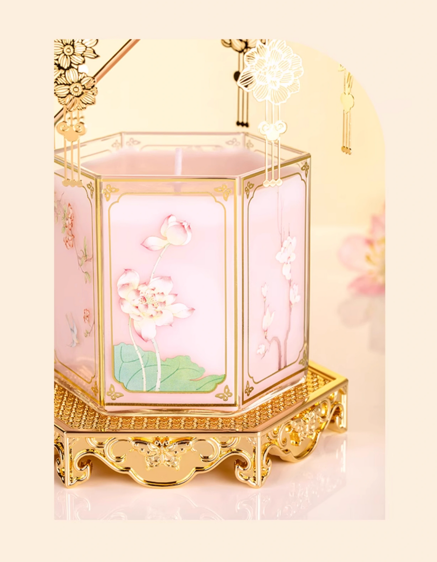 Floral God Carousel Lantern Candle Gift Set