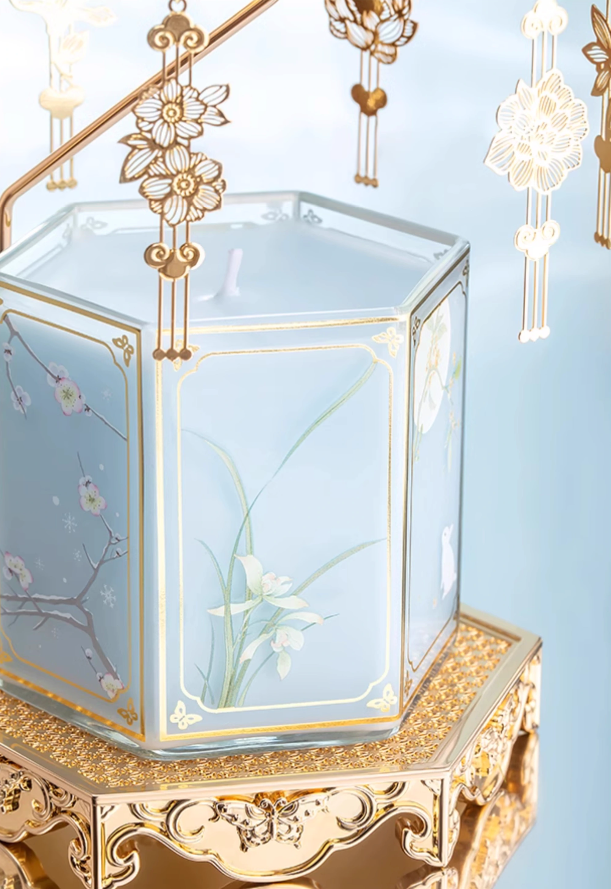 Floral God Carousel Lantern Candle Gift Set