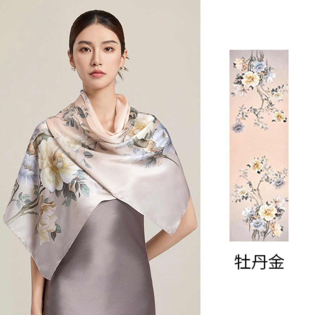 Champagne Dust Mulberry Silk Scarf (170x53cm)