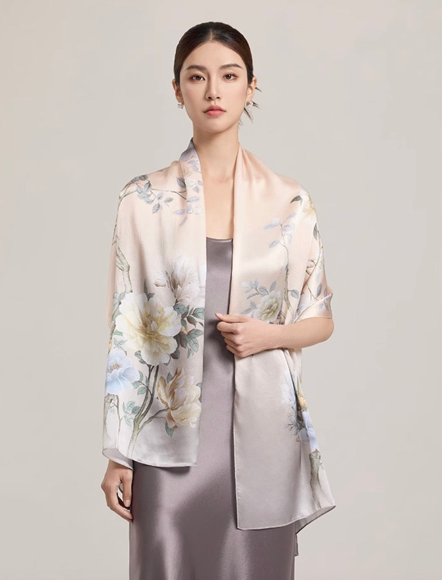 Champagne Dust Mulberry Silk Scarf (170x53cm)