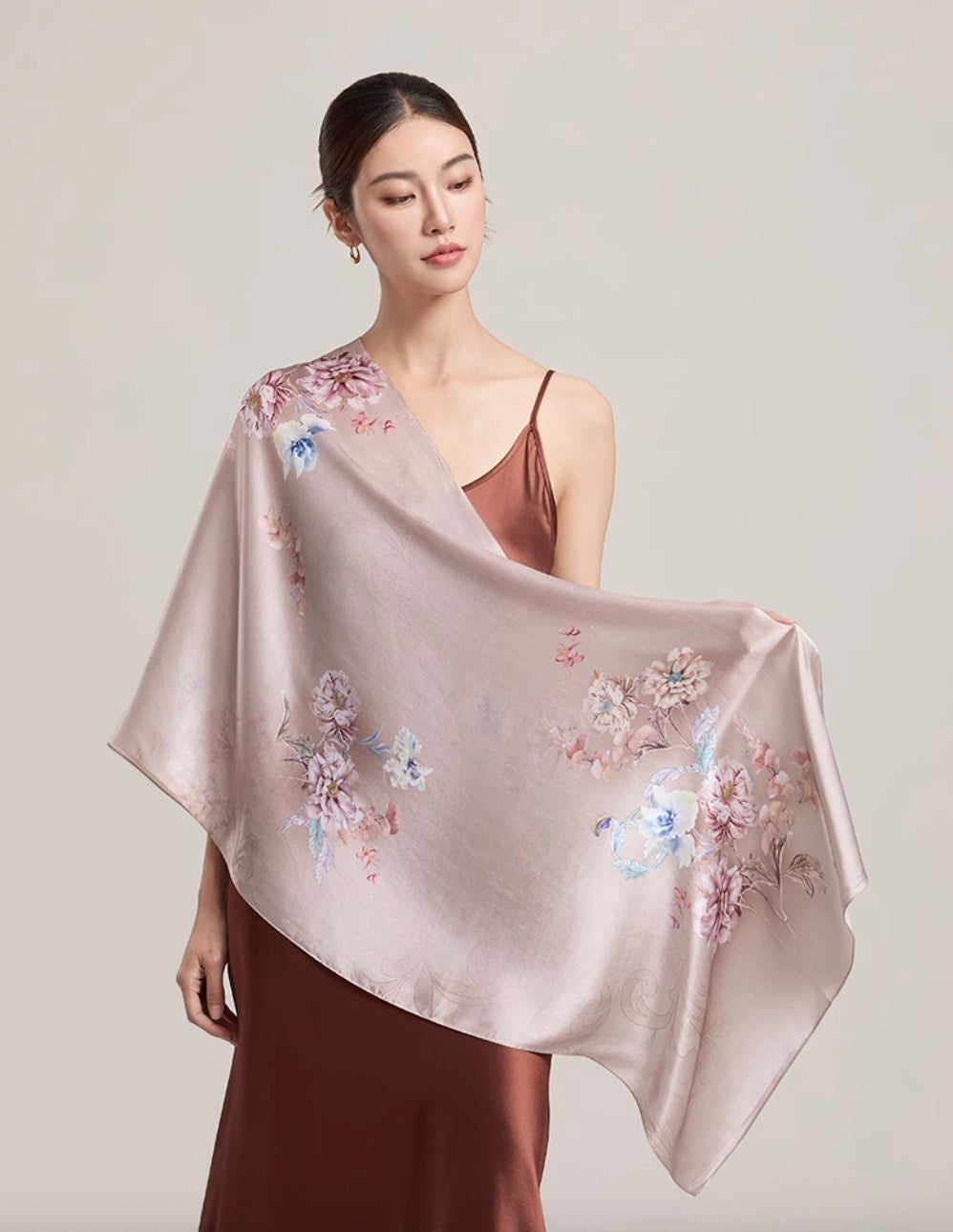 Dust of Dawn Mulberry Silk Scarf (170x53cm)