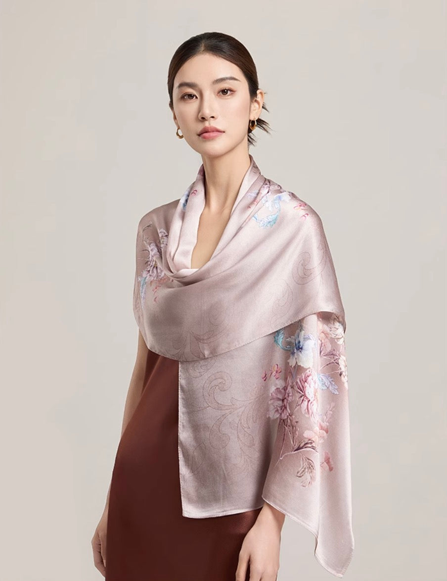 Dust of Dawn Mulberry Silk Scarf (170x53cm)