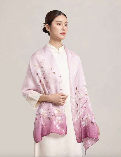 Dusk Whisper Mulberry Silk Scarf (170x53cm)