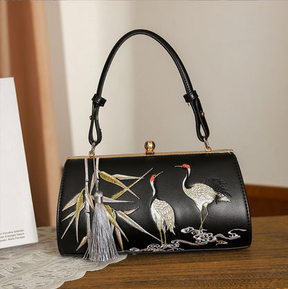Tang Bloom Bamboo Clutch
