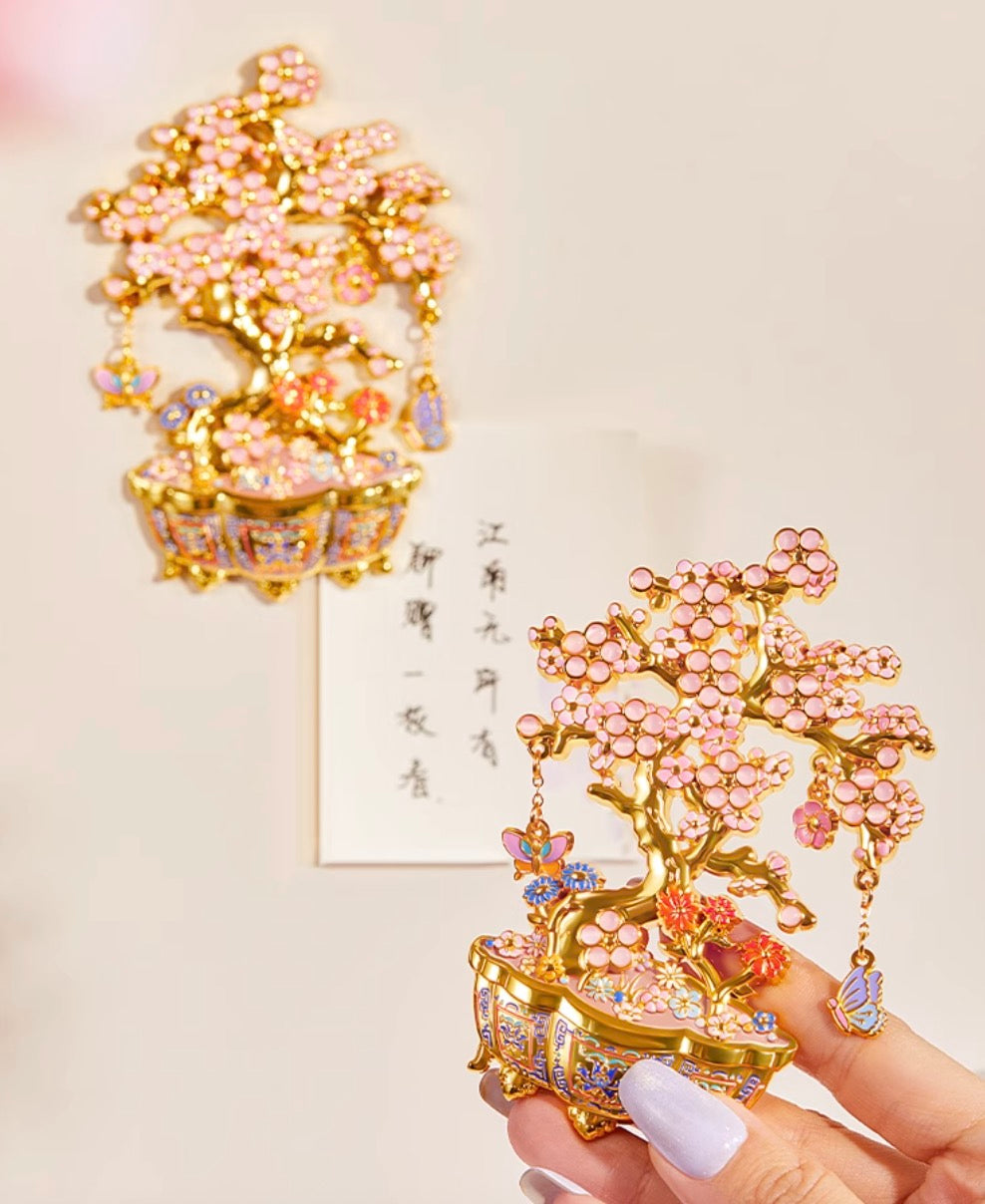 Fortune in Bloom Plum Blossom Magnet Gift Set