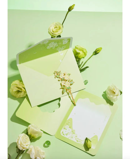Blossom Wishes Greeting Card & Bookmark Set