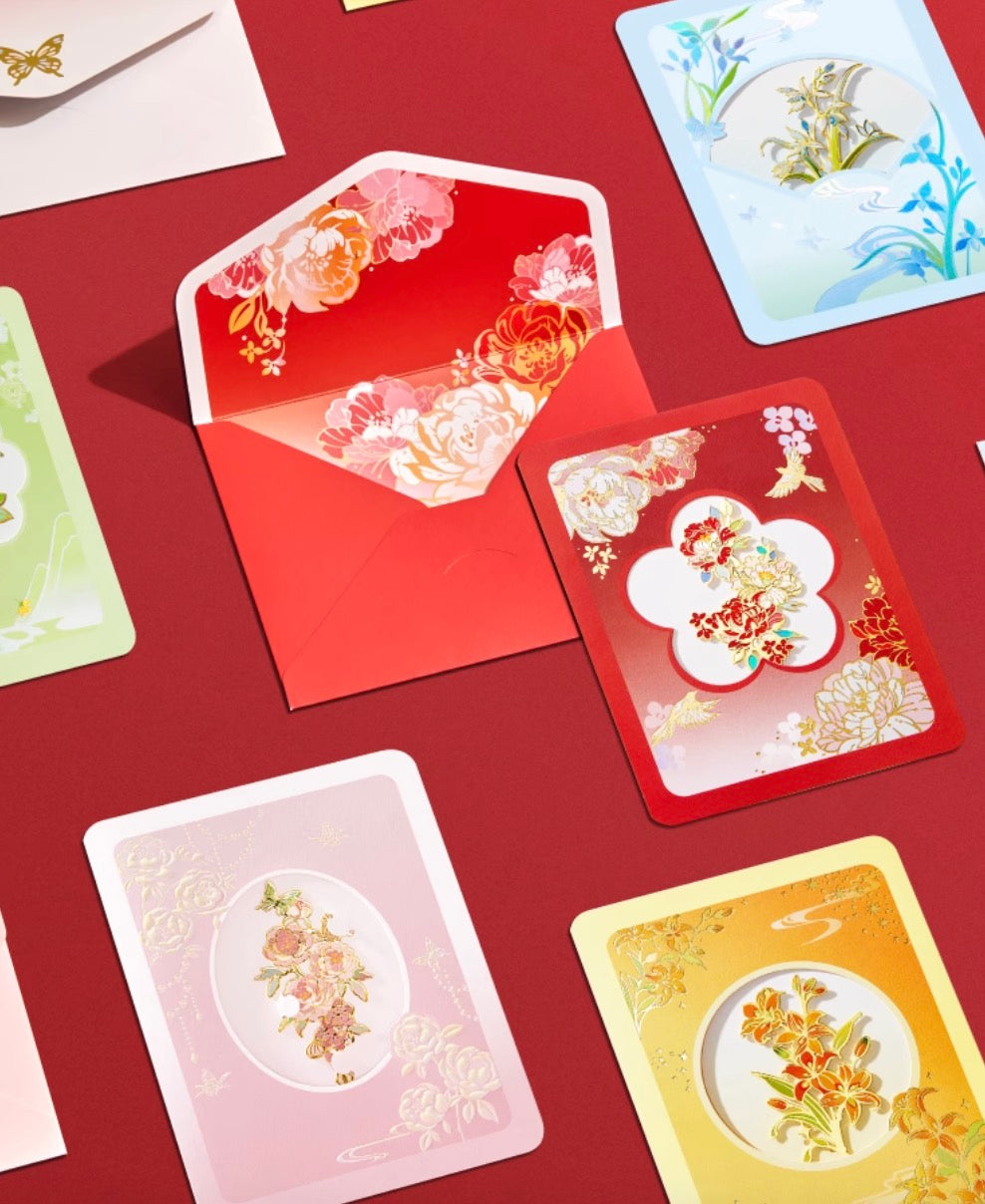 Blossom Wishes Greeting Card & Bookmark Set