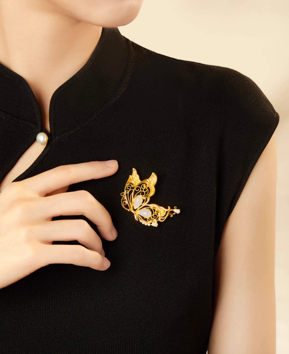 Radiant Wings Butterfly Brooch Gift Set