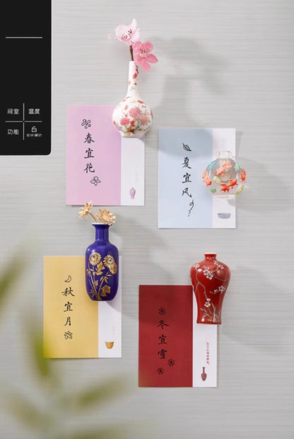 Four Seasons Harmony Vase Magnet Gift Set