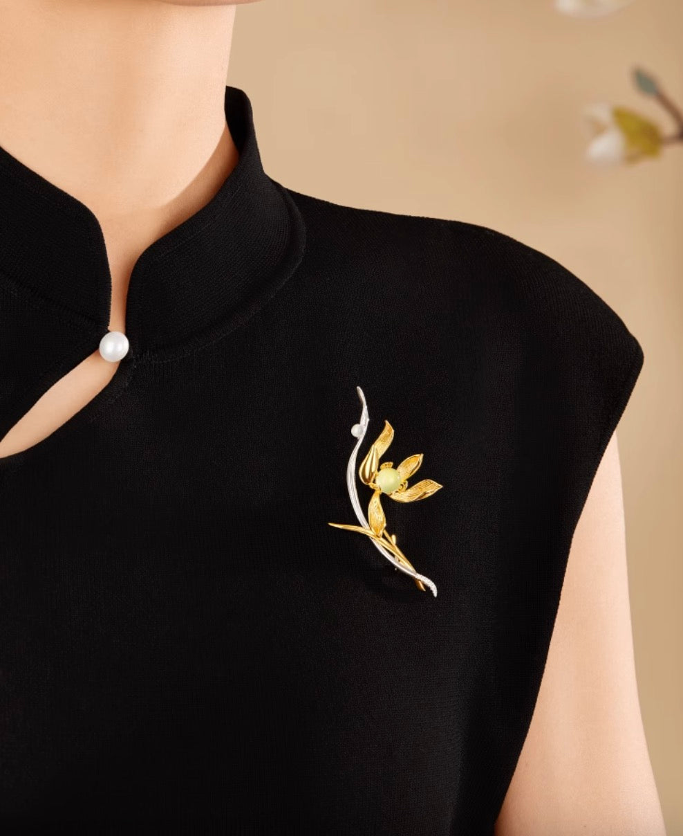 Orchid Elegance Brooch Gift Set