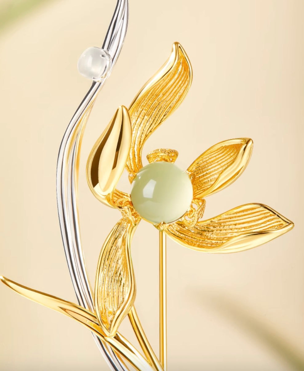 Orchid Elegance Brooch Gift Set