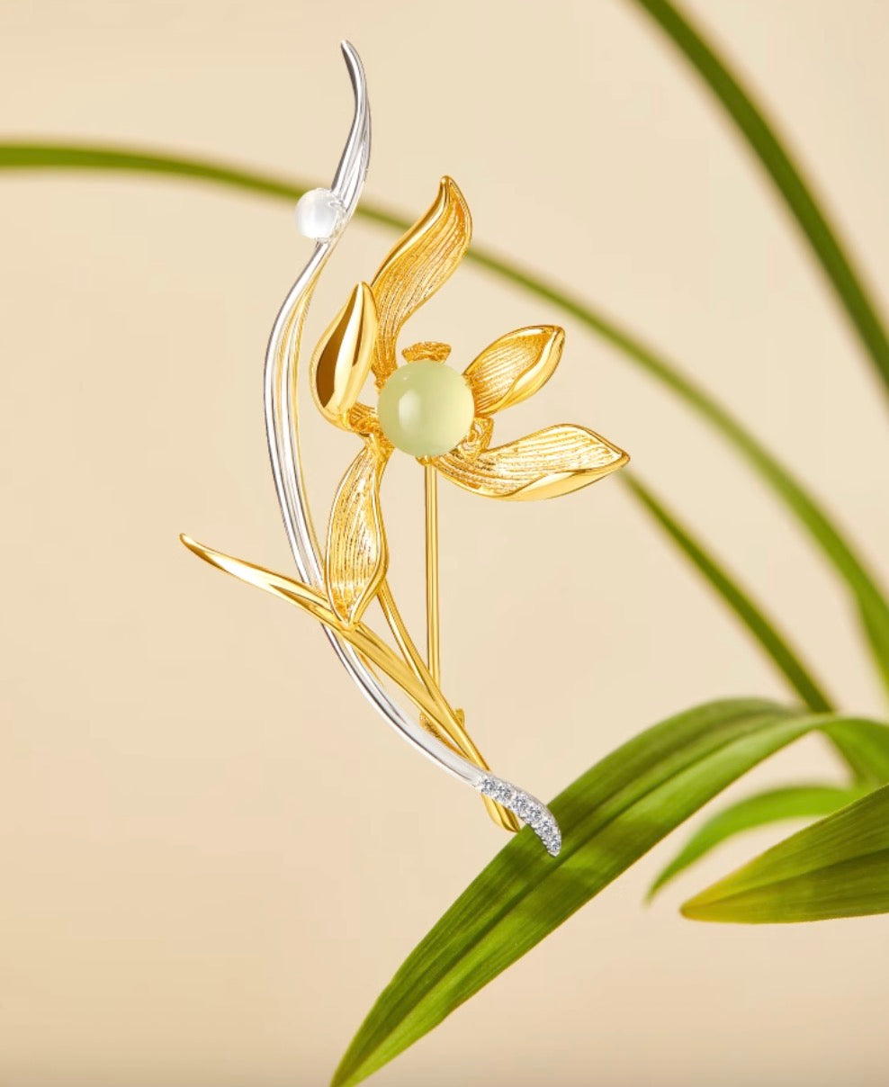 Orchid Elegance Brooch Gift Set