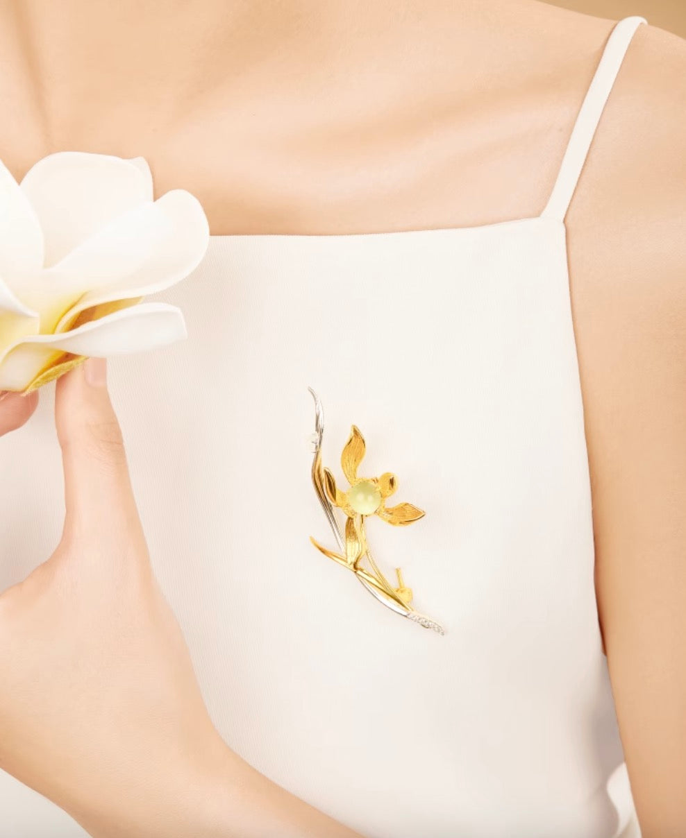 Orchid Elegance Brooch Gift Set