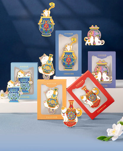 Whimsical Palace Cat Fridge Magnet Gift Set