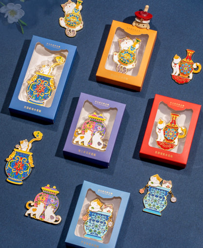Whimsical Palace Cat Fridge Magnet Gift Set
