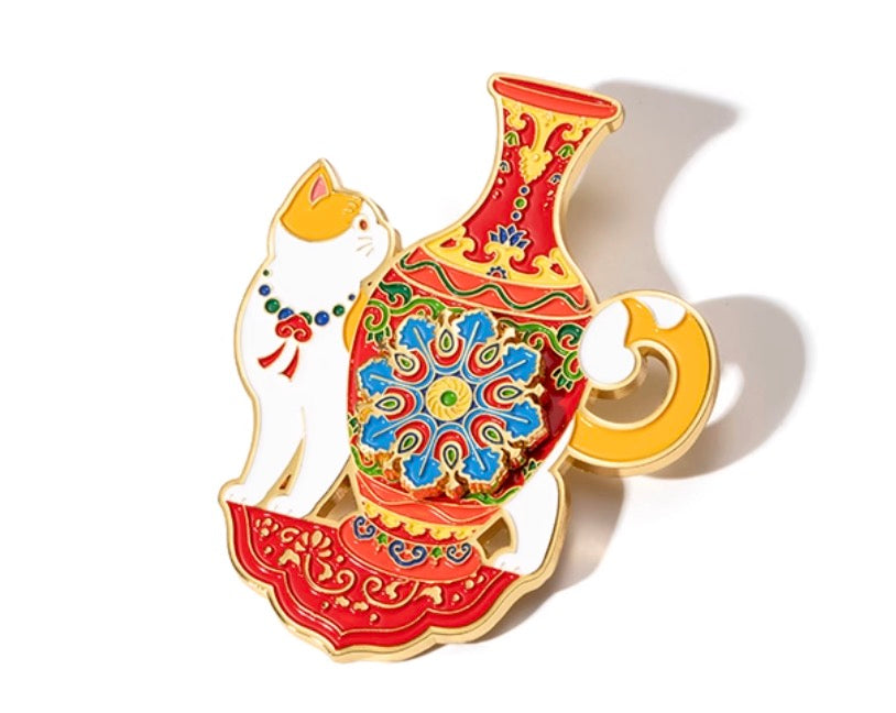 Whimsical Palace Cat Fridge Magnet Gift Set