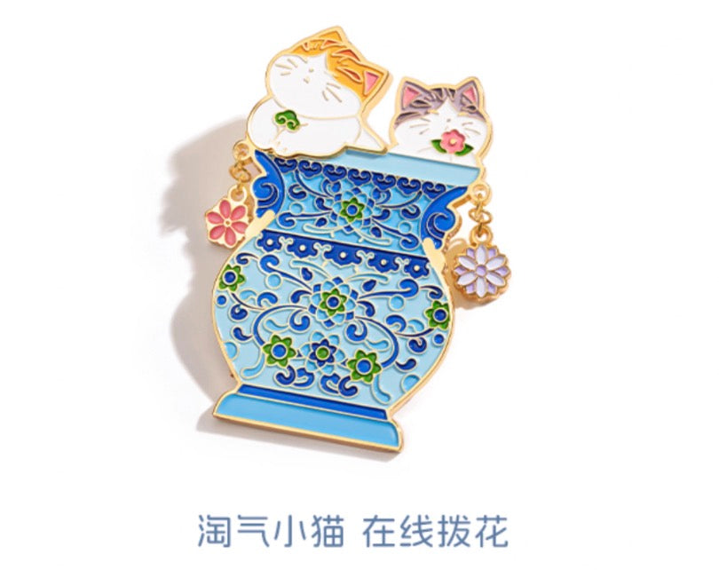 Whimsical Palace Cat Fridge Magnet Gift Set