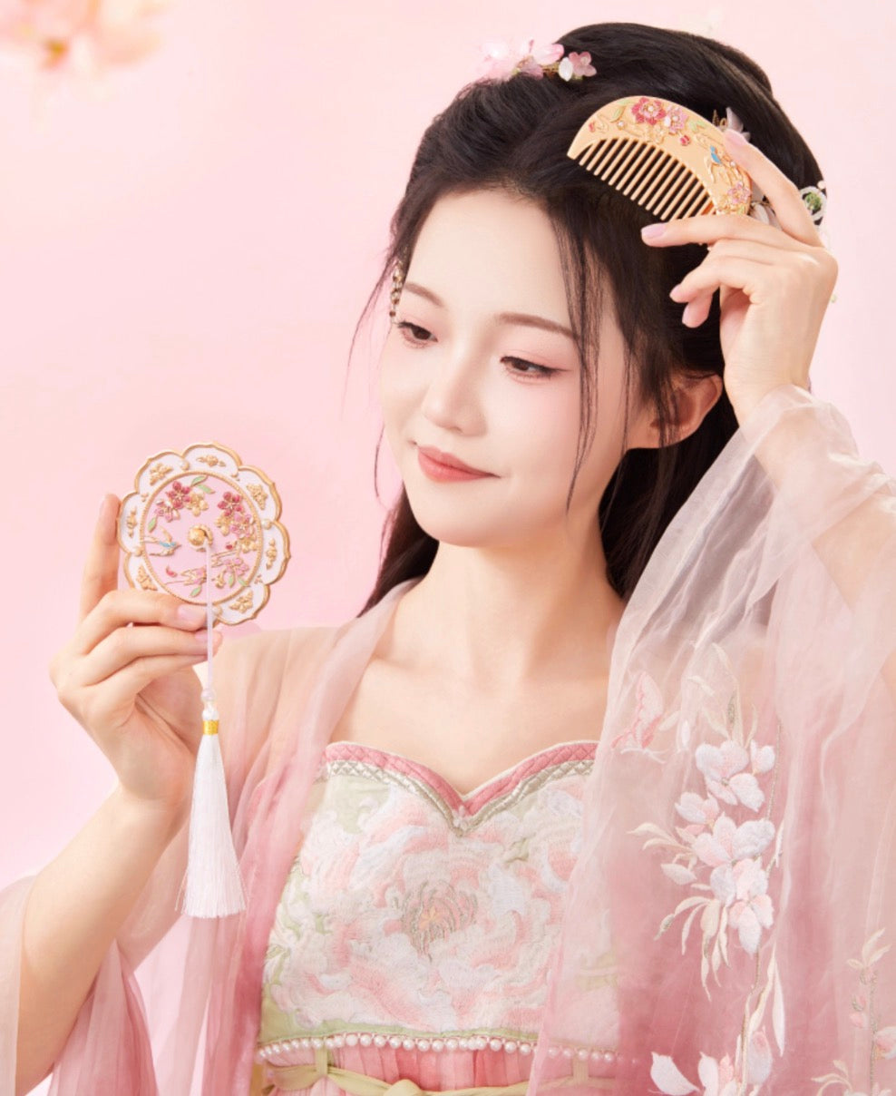 Springtime Radiance Mirror & Comb Gift Set