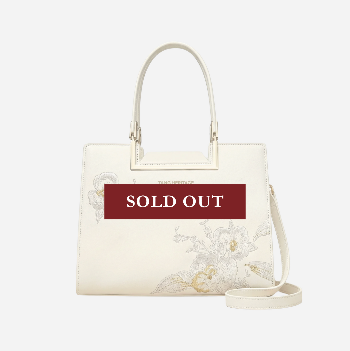Tang Red 28 Embroidered Orchid Tote