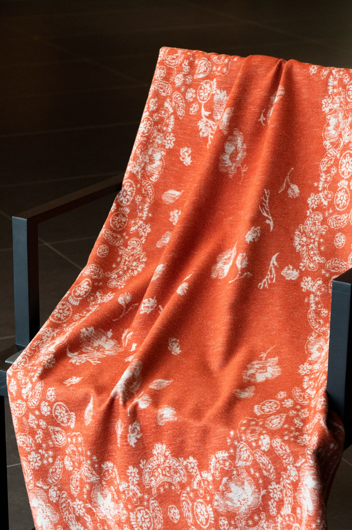 Serene Blossoms Brushed Silk Shawl / Scarf