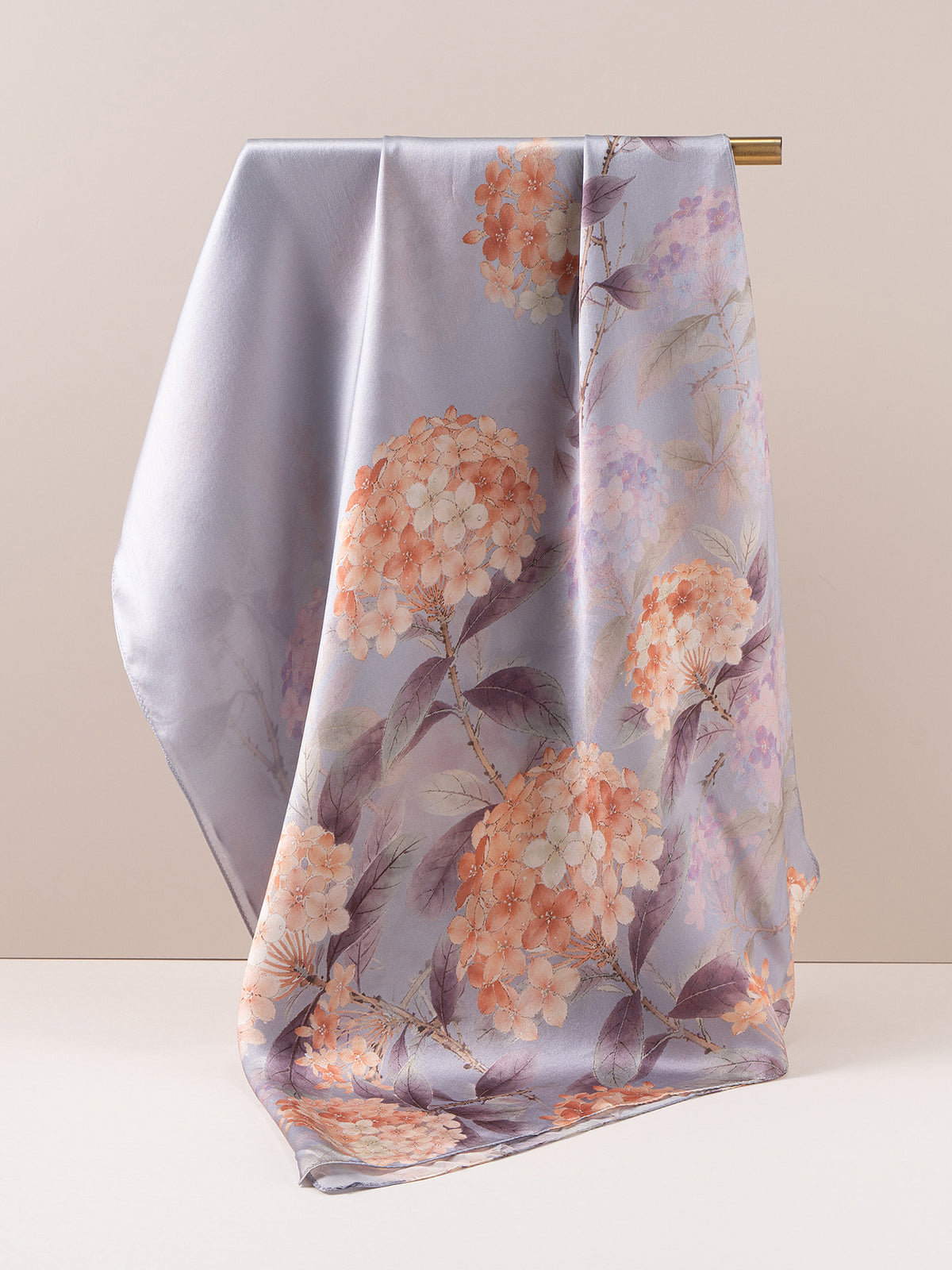 Silken Garden Printed Mulberry Silk Shawl / Scarf