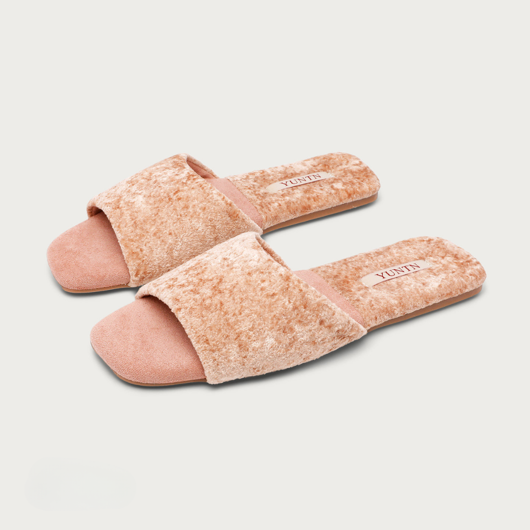 Snow Jewel Crystal Velvet House Indoor Slipper