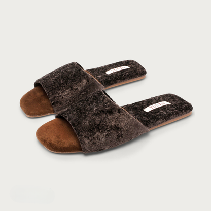 Snow Jewel Crystal Velvet House Indoor Slipper